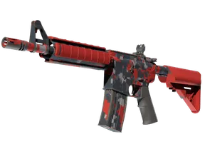 M4A4 - Пиксельный камуфляж «Красный» - 160x114